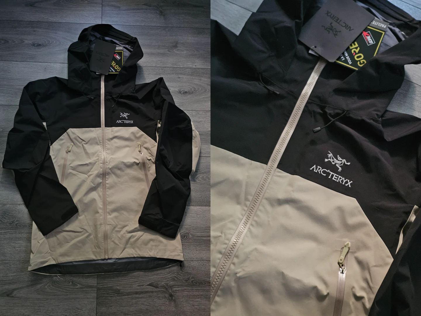 سترة بنية وداكنة باسم Arc’teryx وتفاصيلها